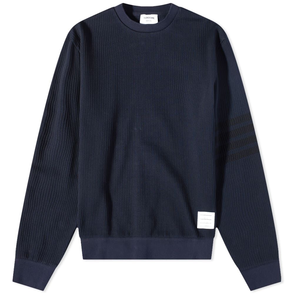 Толстовка Thom Browne Engineered Stripe Crew Sweat MJT370A-J0063-415 | Navy фото 1