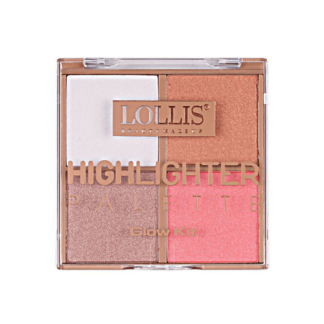 LOLLIS Хайлайтер для лица 4 Colors Highlighter Glow Kit