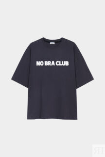 Футболка с принтом "No bra club" Mollis