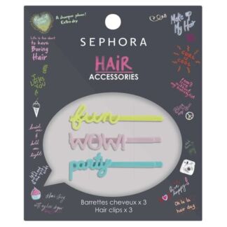 SEPHORA COLLECTION HAIR ACCESS Заколки-Надписи Цветные 3 шт SEPHORA COLLECT