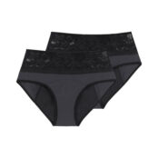 Комплект из двух менструальных трусов Eco Moon Lace XL черный фото 1