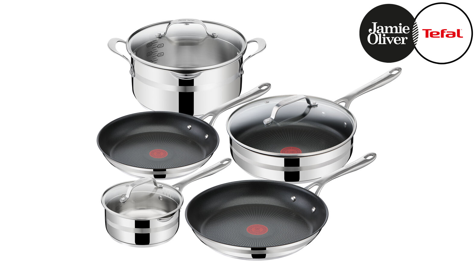 Набор посуды Jamie Oliver Cook Smart 8 предметов E310S874 Tefal E310S874 фото 1