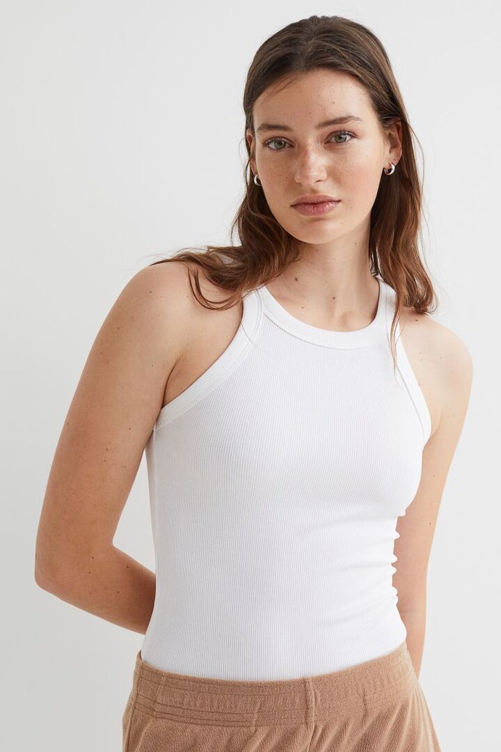 Полосатая футболка H&M, белый 0882925002 | White фото 1