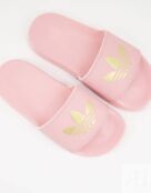 Облегченные шлепанцы adidas Originals Adilette lite розового цвета с золоты 109394672 | PINK фото 1