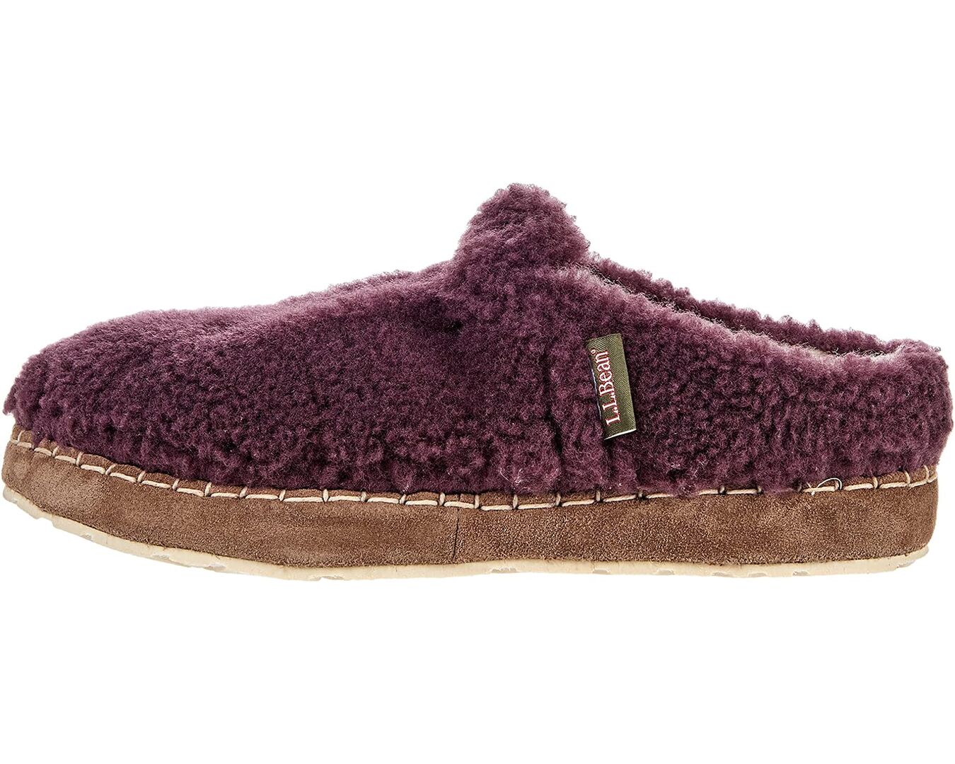 Слипперы Cozy Slipper Slide Pile Fleece L.L.Bean, темная слива 9595454 | Dark Plum/Vintage Lavender фото 1