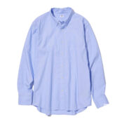 Рубашка Uniqlo Extra Fine Cotton Broadcloth Long Sleeve, голубой 455956 | blue COL64 фото 1