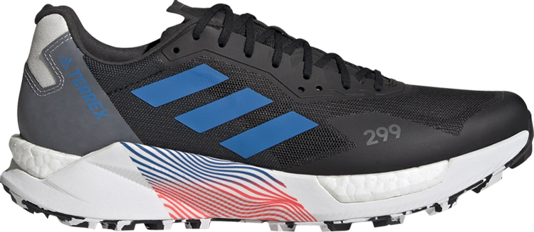 Кроссовки Adidas Terrex Agravic Ultra Trail 'Black Blue Rush', черный H03179 | Black фото 1