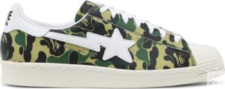 Кроссовки Adidas BAPE x Superstar 80s 'ABC Camo', зеленый