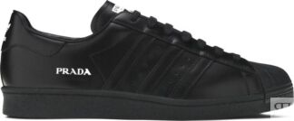 Кроссовки Adidas Prada x Superstar 'Core Black', черный