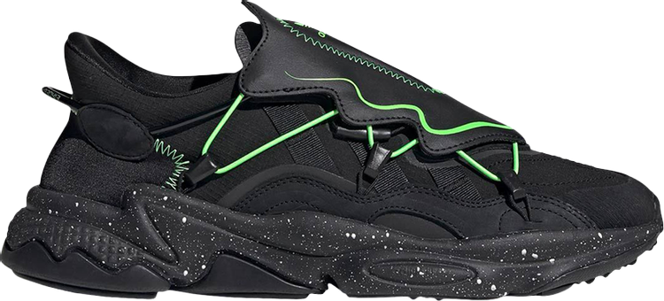 Кроссовки Adidas Ozweego 'Black Solar Green', черный FZ1955 | Black фото 1