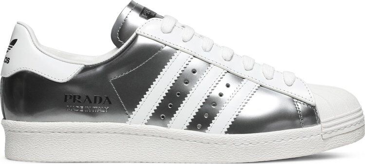 Кроссовки Adidas Prada x Superstar 'Silver Metallic', серебряный FX4546 | Silver фото 1