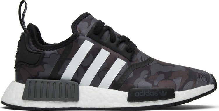 Кроссовки Adidas A Bathing Ape x NMD_R1 'Black Camo', черный BA7325 | Black фото 1