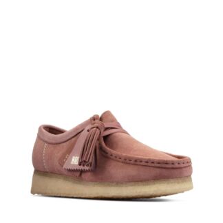 Женские полуботинки Clarks (Wallabee. 26163265), розовые