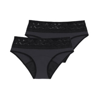 Комплект из двух менструальных трусов Eco Moon Lace XS черный