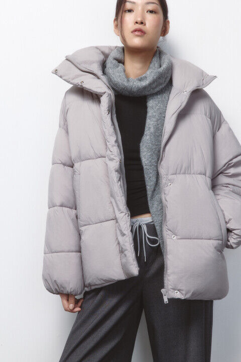Куртка oversize стеганая с воротником-стойкой befree 4680168886522 фото 1