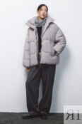 Куртка oversize стеганая с воротником-стойкой befree 4680168886522 фото 5