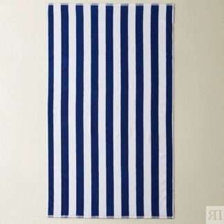 ZARA HOME Хлопковое банное полотенце с синими полосками 50 x 90