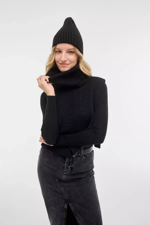 Манишка черного цвета (one size) YouStore FW24/K/TNS/038/BL фото 1