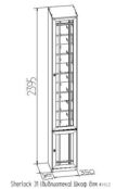 Шкаф книжный Sherlock 31 правый, орех ГЛАЗОВ МЕБЕЛЬ Т0010707 фото 2