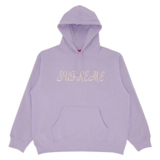 Толстовка Supreme Script Hooded, фиолетовый