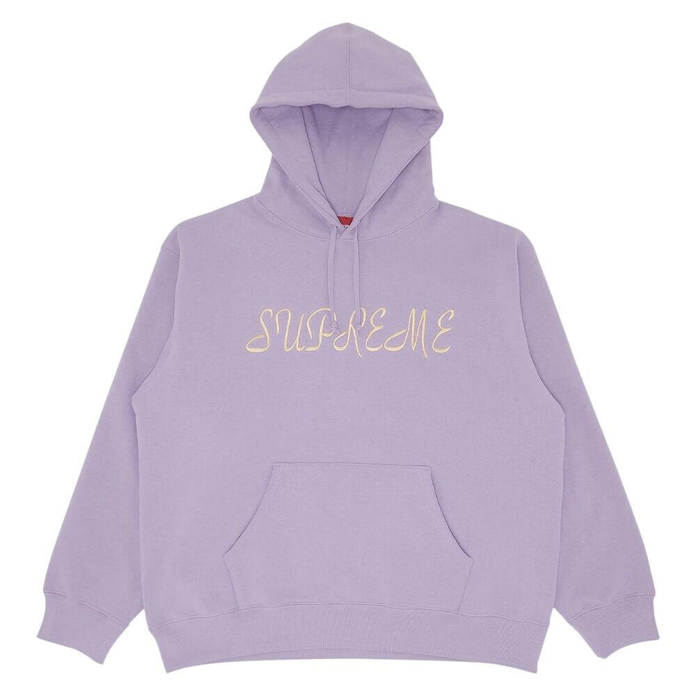 Толстовка Supreme Script Hooded, фиолетовый SS23SW57 VIOLET | Purple фото 1