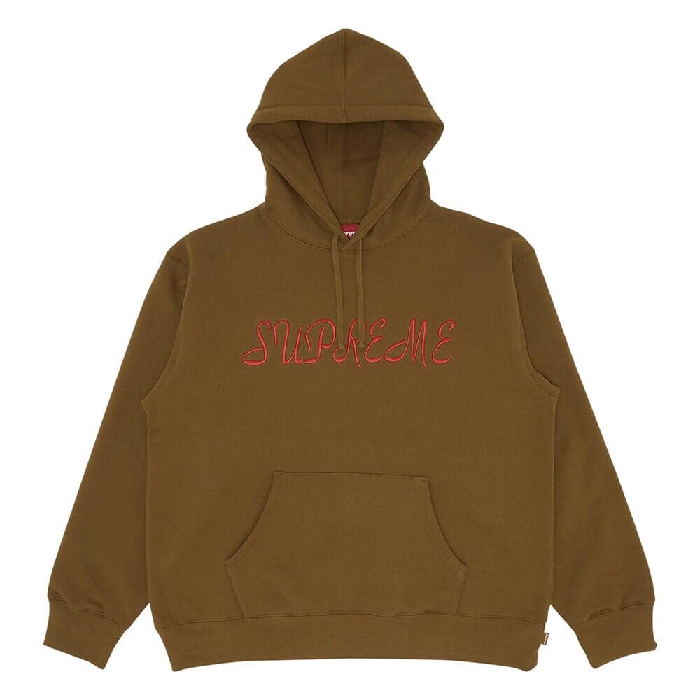 Толстовка Supreme Script Hooded, светло-коричневый SS23SW57 LIGHT BROWN | Brown фото 1