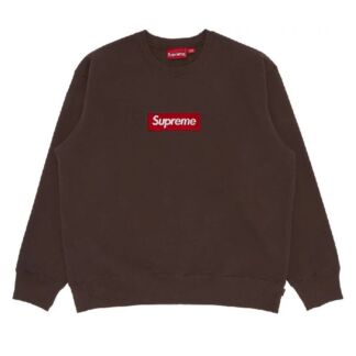 Толстовка Supreme Box Logo Crewneck, коричневый