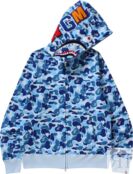 Толстовка Bape ABC Shark Full Zip, синий 1D20 115 013 BLUE | Blue фото 1