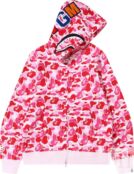 Толстовка Bape ABC Camo Shark Full Zip, розовый 1I20 115 002 PINK | Pink фото 1