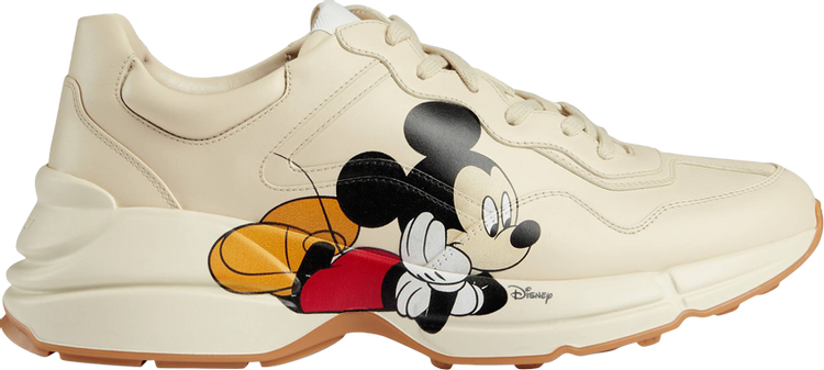 Кроссовки Disney x Gucci Rhyton Mickey Mouse, белый 601370 DRW00 9522 | Mickey Mouse фото 1