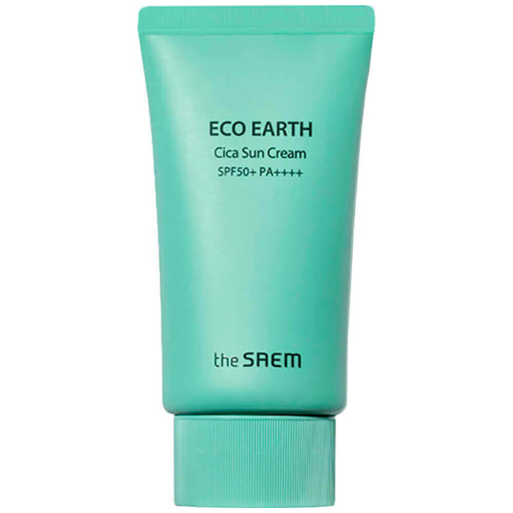 Солнцезащитный крем The Saem Eco Earth Cica Sun Cream SPF 50+ PA++++ фото 1