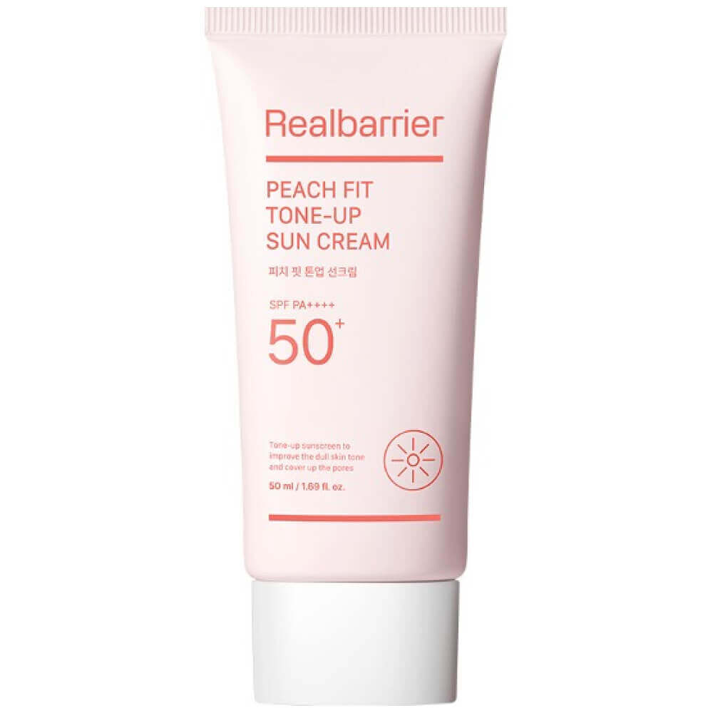 Солнцезащитный крем Real Barrier Peach Fit Tone-Up Sun Cream SPF 50+ PA++++ фото 1