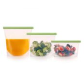 Набор силиконовых пакетов для хранения продуктов Lekue Reuse & Reduce 3шт 881909 фото 1