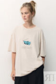 Футболка oversize с новогодним принтом befree 4680168975479 фото 2