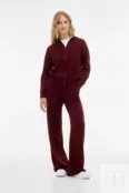 Худи на молнии relaxed бордового цвета YouStore FW24/K/HZ/017/WN фото 5