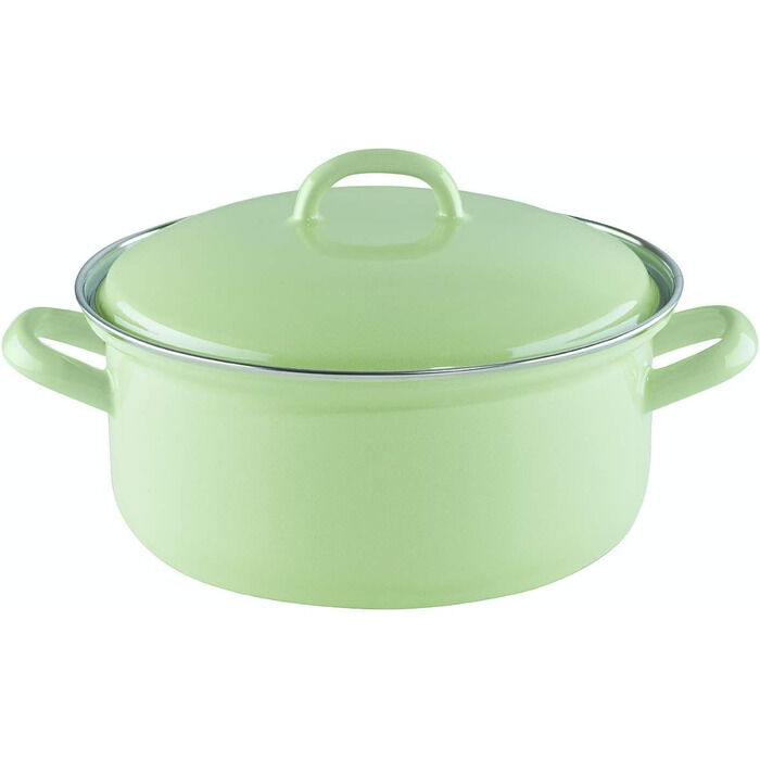 RIESS Кастрюля 2 л 20 см, эмалированная, зеленая Riess Casserole фото 1