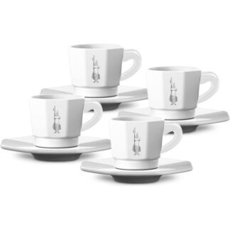 BIALETTI Набор из 4 чашек для кофе с блюдцами Bialetti