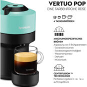 Krups Капсульная кофемашина 1500 Вт, мятно-зеленая Nespresso Vertuo Pop ‎XN фото 2