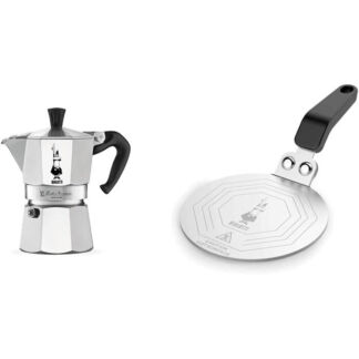 BIALETTI Кофеварка для эспрессо на 2 чашки, с переходником для индукционных