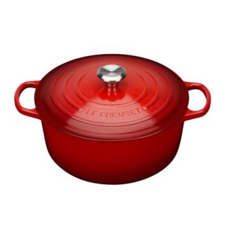 Le Creuset Кастрюля / жаровня с крышкой 24 см, вишневый Signature Le Creuse