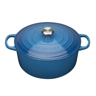 Le Creuset Кастрюля / жаровня с крышкой 26 см, синий марсель Signature Le C