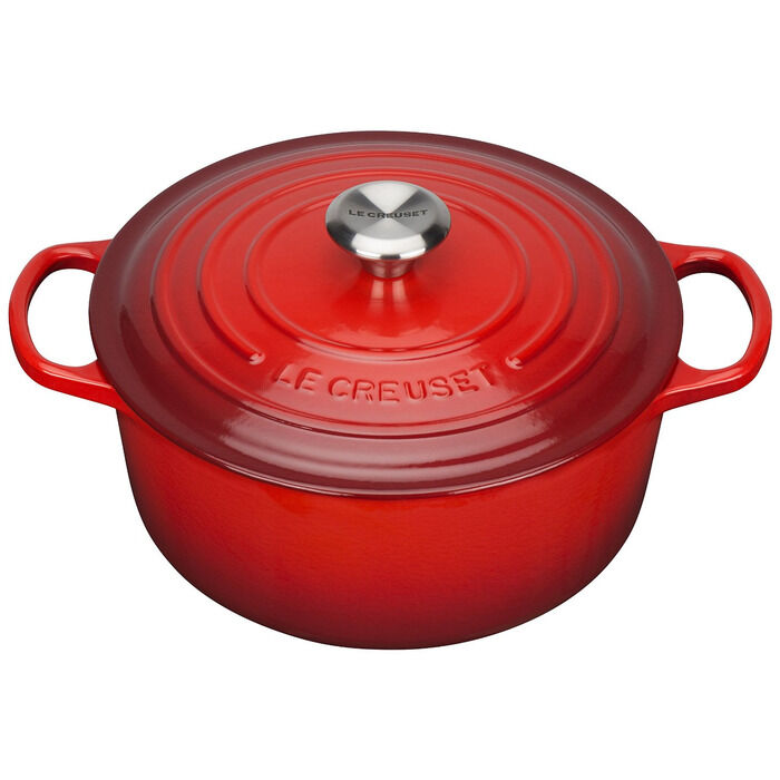 Le Creuset Кастрюля / жаровня с крышкой 26 см, вишневый Signature Le Creuse фото 1