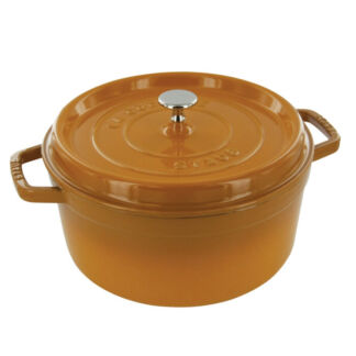 Staub Кастрюля / жаровня 24 см с крышкой Saffron Staub