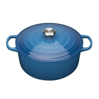 Le Creuset Кастрюля / жаровня с крышкой 24 см, синий марсель Signature Le C