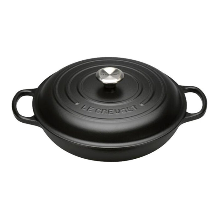 Le Creuset Кастрюля / жаровня, низкая с крышкой 30 см, черный Le Creuset фото 1