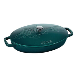 Staub Сковорода-жаровня 33 см с крышкой овальная La Mer Staub