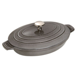 Staub Сковорода-жаровня 23 х 17 см с крышкой овальная Graphite Grey Staub