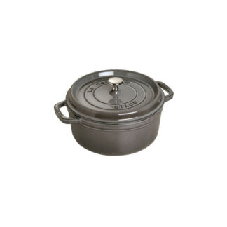 Staub Кокот круглый 28 см, серый графит Staub