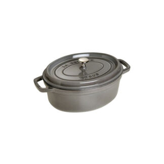 Staub Кокот овальный 27 см, серый графит Staub