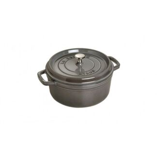 Staub Кокот круглый 26 см, серый графит Staub